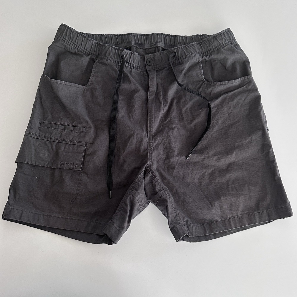 BYLT Shorts XL Black Relaxed Cotton Weekender Basic Premium Casual Utility Cargo